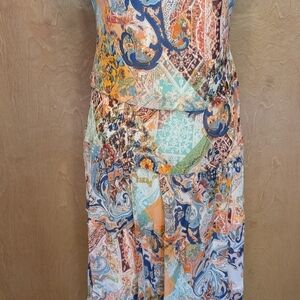 Nine West Colorful Patchwork Sleeveless Dress